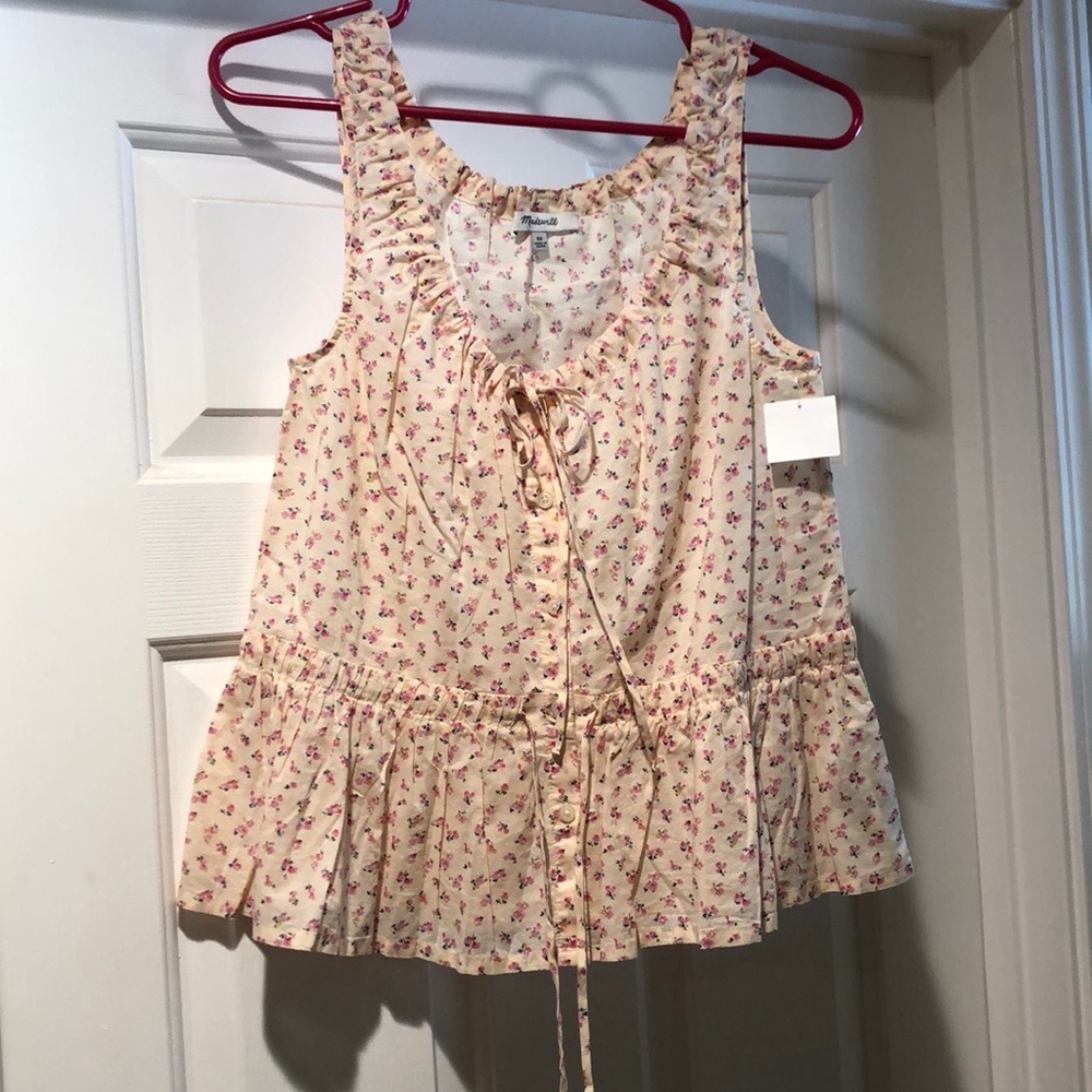 Madewell cotton floral tank